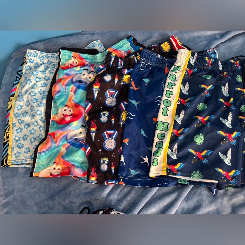 Colorful Patterned Swim Trunks Set